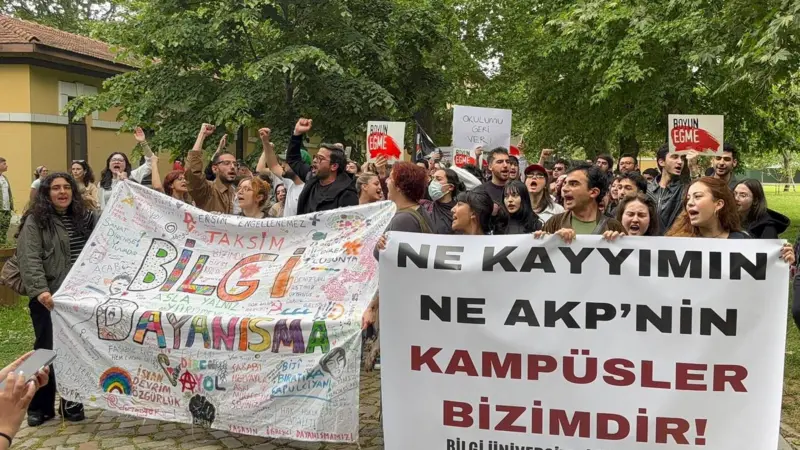Bilgi Üniversitesinde protesto büyüdü